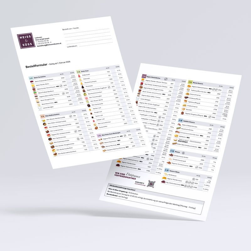 Heiss & Süß Bestellformular
