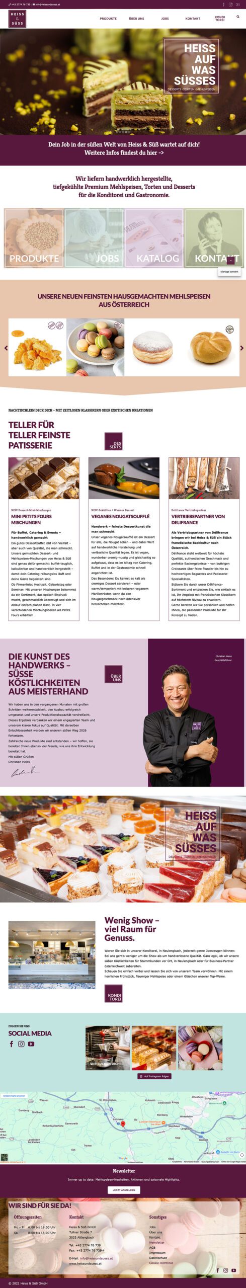 Webseite Heiss & Süß